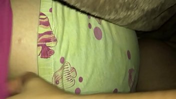 Pull my wife’s pants and panties down to cum on her sleeping ass