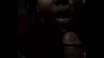 Black girl gets Facial on the staircase