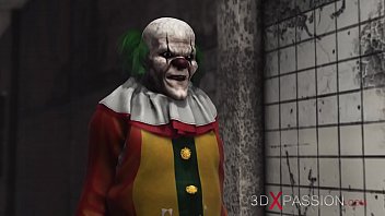 3dxpassion.com. Evil clown fucks a sweet schoolgirl in an abandoned hospital