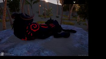 WildLife game 3d animation minotaur blue sex gay green tiger sex on the palm trees beach furry