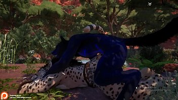 Wild Life game furry 3d animation gay wolf night black and leopard sex fantasy