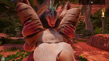 wild life game 3d animation furry yiff monster lizard sex cow forest animals fantasy anthropomorphic