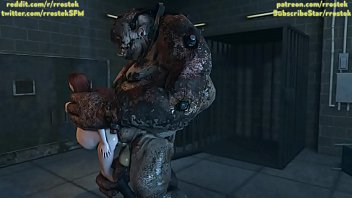 Ashley Williams and Femshep fucked hard by depraved monsters in the Labroom 3D monster porn animation