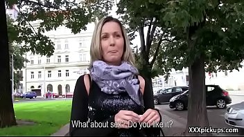 Czech amateur slut fuck tourist in public for cash 09