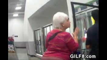 Grandmas Big Ass Walking Around At A Store