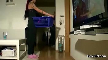 German Sister Caught Him Snif her Panty and Seduce to Fuck