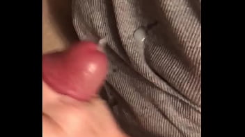 Wife Tara gave me a nice quickie blow job and let me cum on her tank top.
